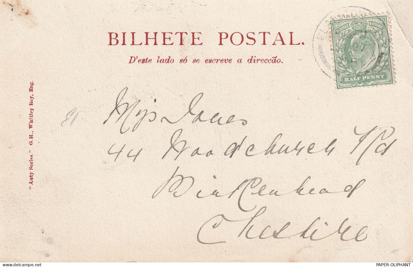 CAP VERDE / CABO VERDE - S. VICENTE, Estacao Telegraphica, 1905, Druckstelle - Kaapverdische Eilanden