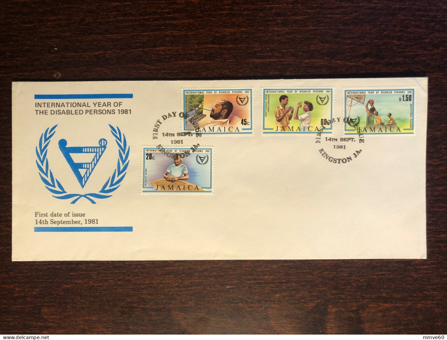 JAMAICA FDC COVER 1981 YEAR DISABLED PEOPLE HEALTH MEDICINE STAMPS - Jamaica (1962-...)