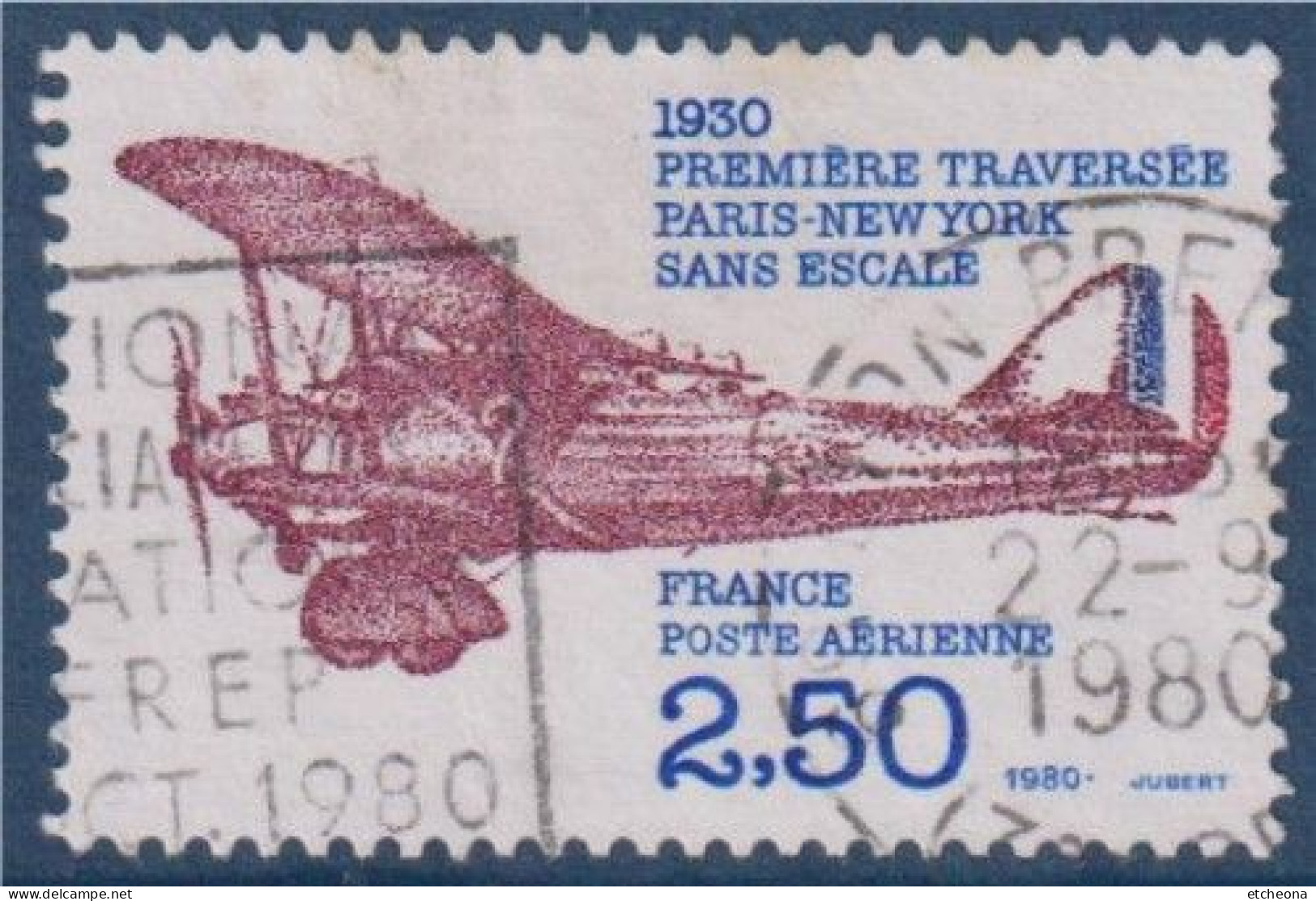 Poste Aérienne 1ère Traversée Paris-New York Sans Escale Dieudonné Costes Bellonte PA53 Oblitéré - 1960-.... Used