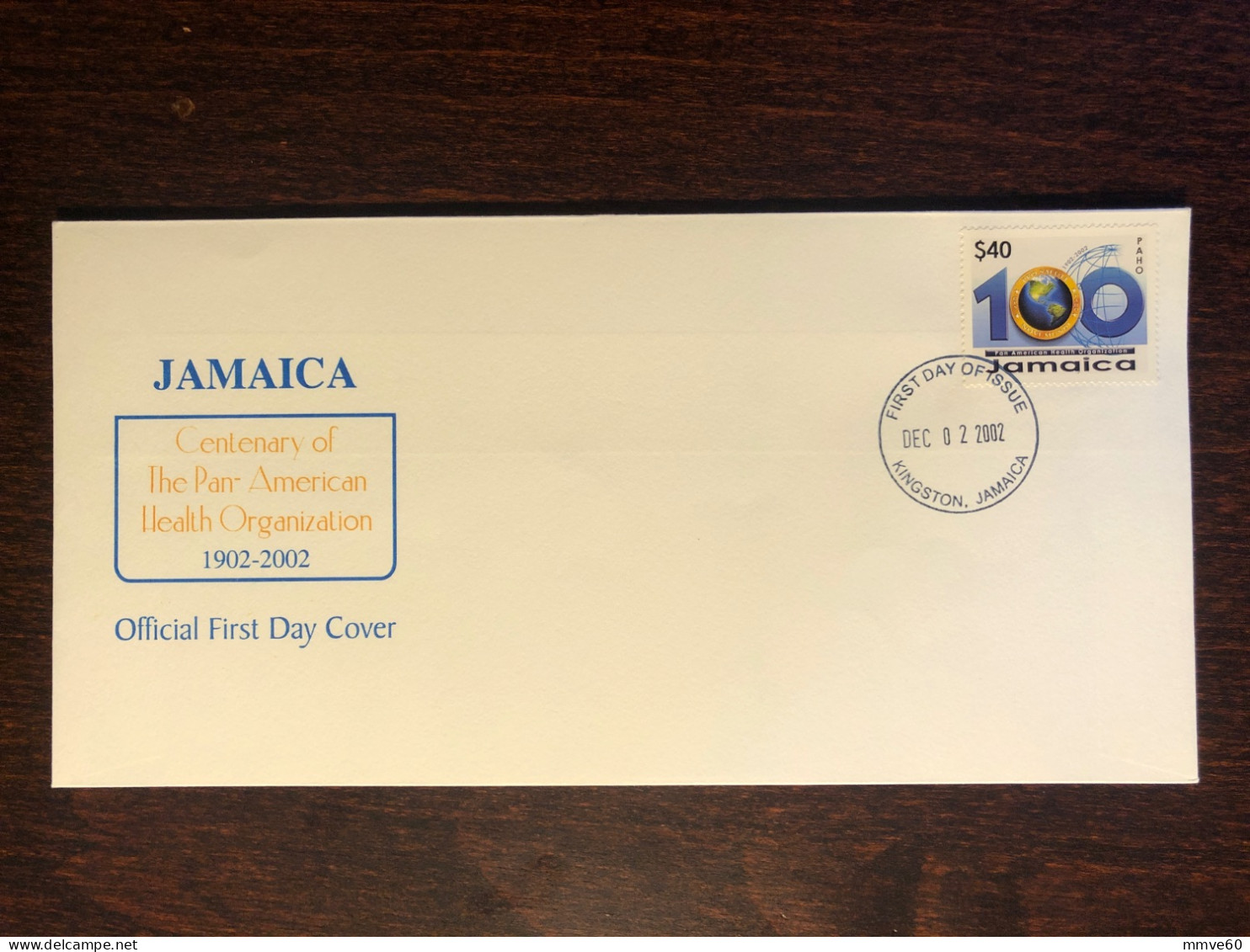 JAMAICA FDC COVER 2002  YEAR WHO PAHO  HEALTH MEDICINE STAMPS - Jamaica (1962-...)