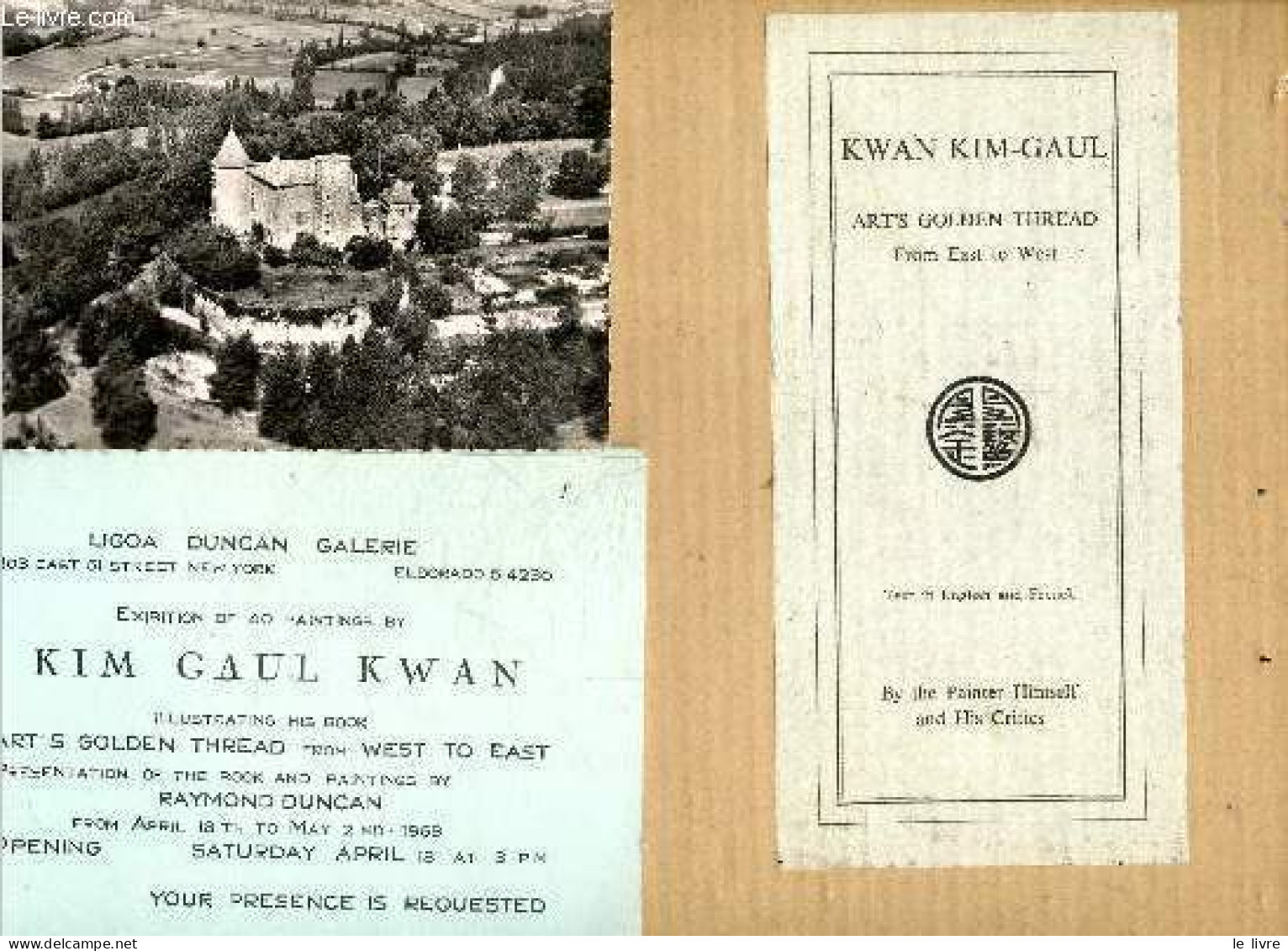 Kwan Kim-gaul : Art's Golden Thread From West To East + Envoi De L'auteur - Kwan Kim-gaul And His Critics - 1957 - Signierte Bücher