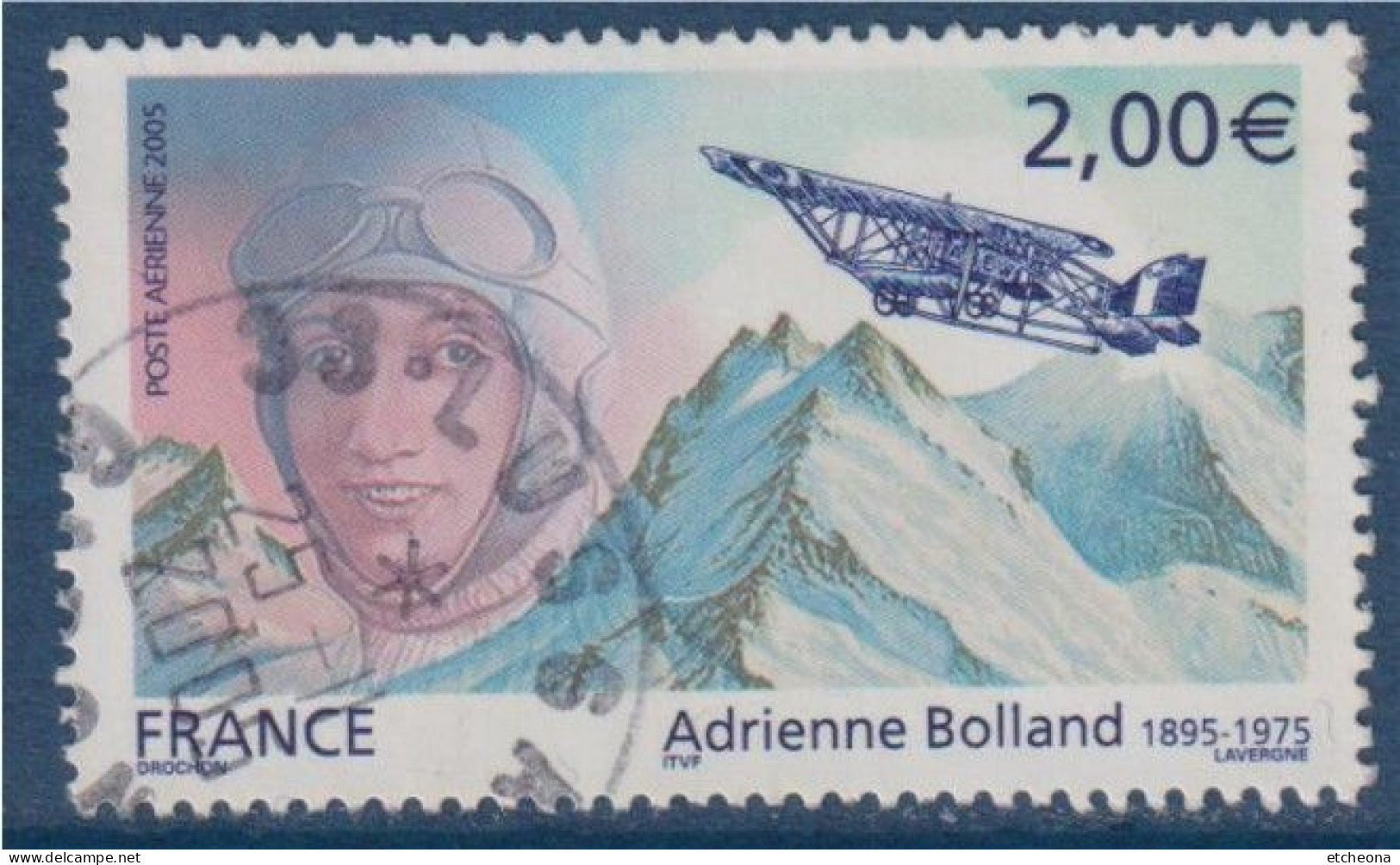 Poste Aérienne Hommage à Adrienne Bolland Aviatrice N°PA 68 Oblitéré 2.00€ - 1960-.... Afgestempeld