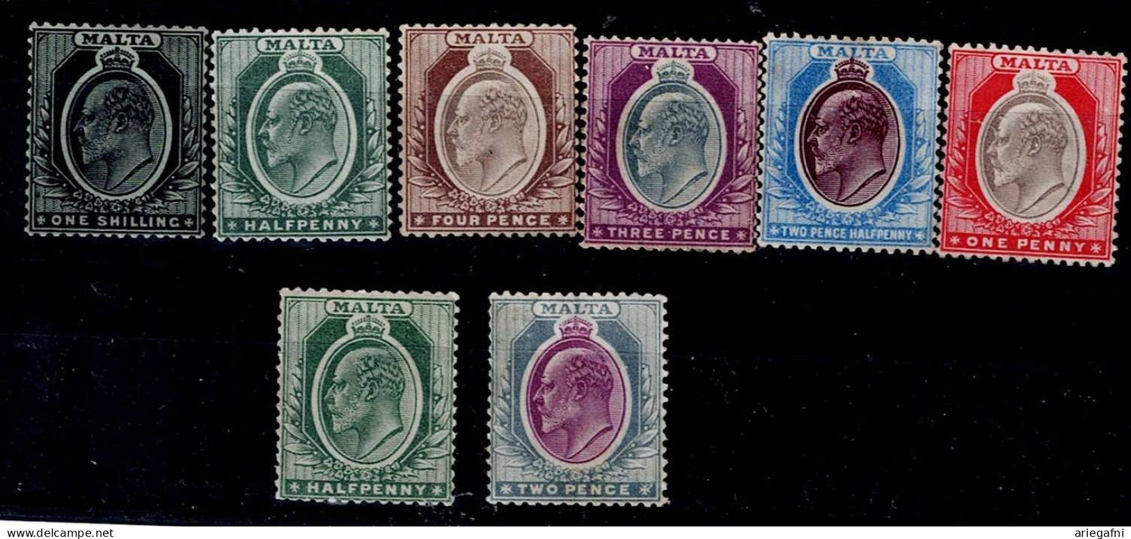 MALTA 1903 KING EDWARD VII MI No 17-23 MLH VF!! - Malta