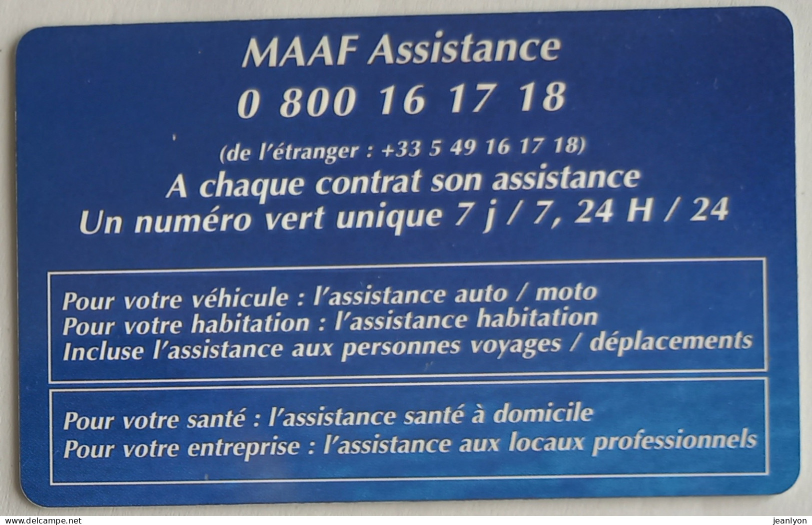 MAAF ASSURANCES - Dauphin - Carte Adherent  - Carta Di Fedeltà E Regalo