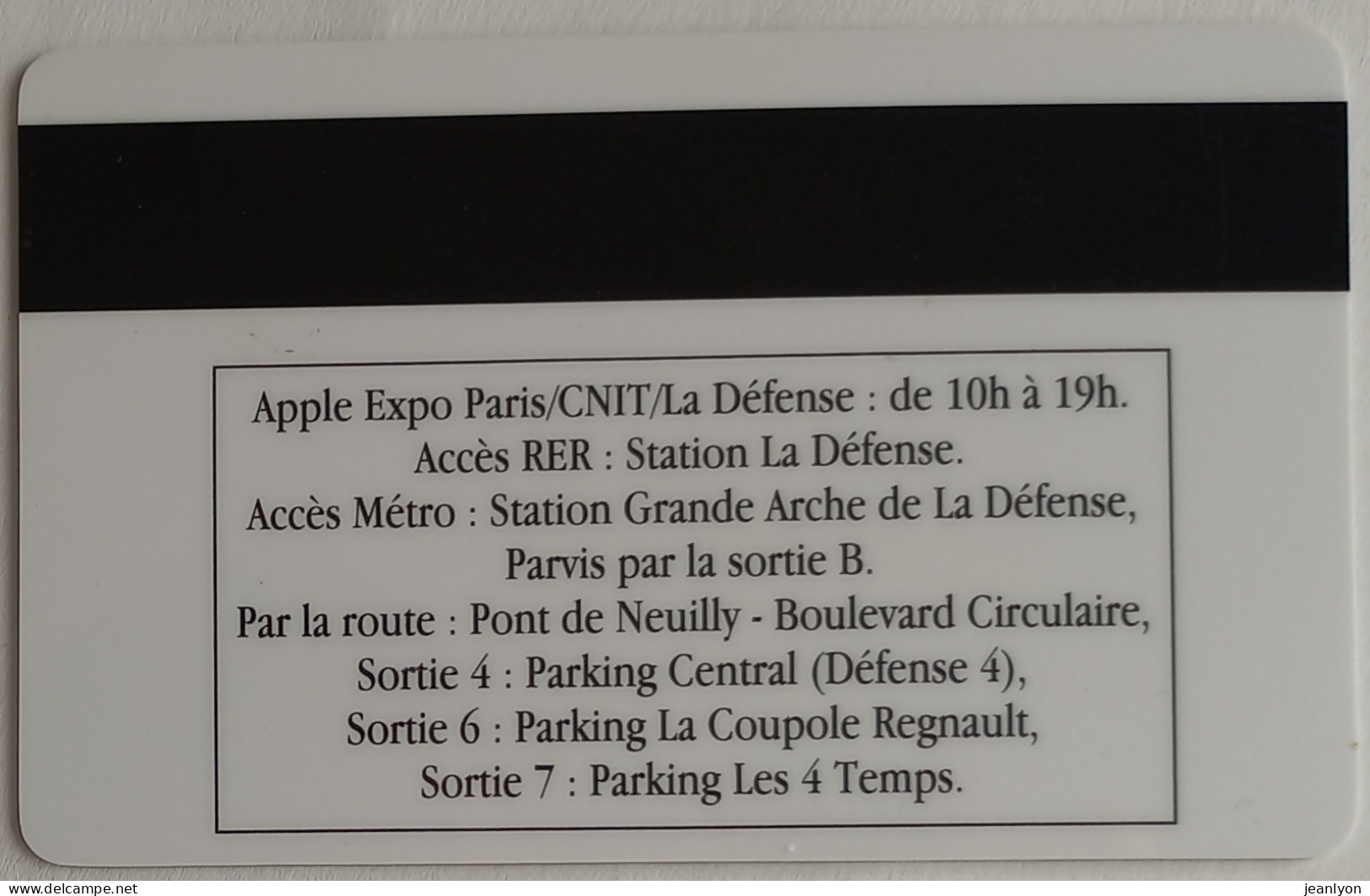 CARTE SALON APPLE EXPO PARIS - CNIT La Défense 1993 - Carte Visiteur Salon - Cartes De Salon Et Démonstration