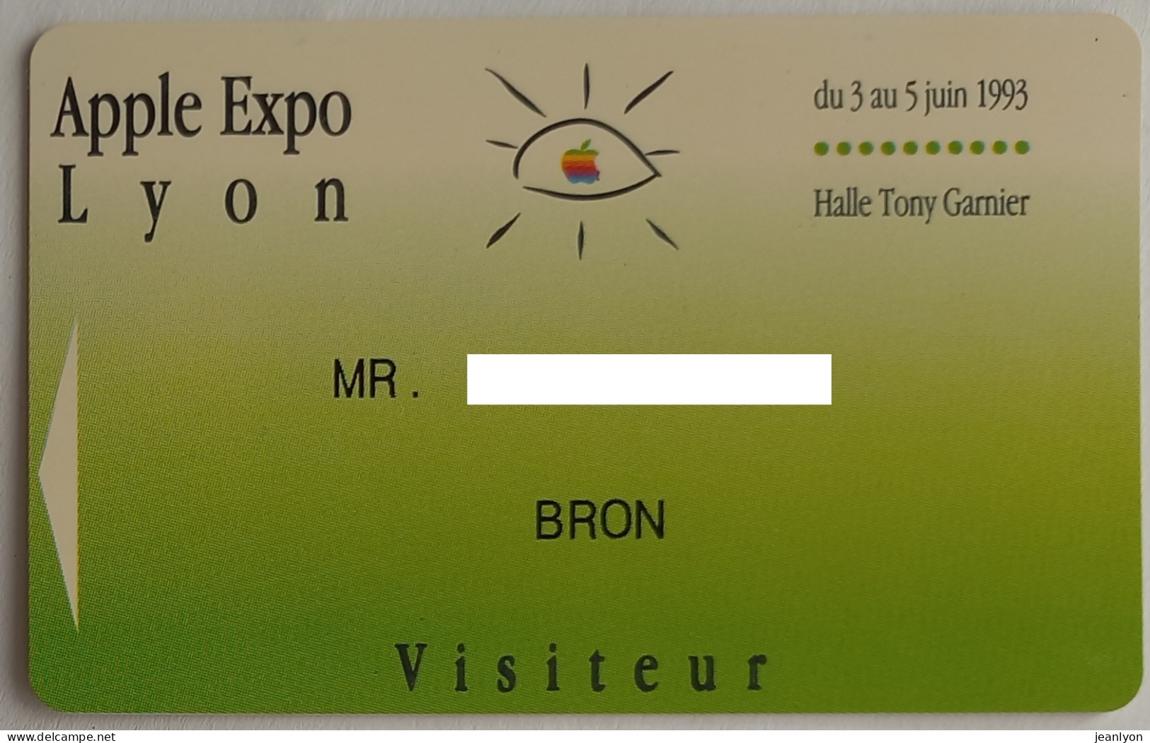 CARTE SALON APPLE EXPO LYON - Halle Tony Garnier 1993 - Carte Visiteur Salon - Ausstellungskarten