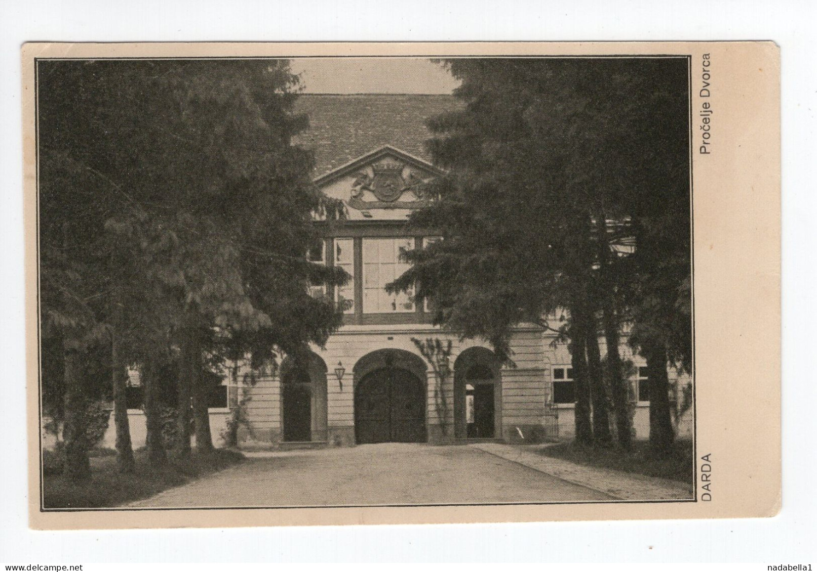 1940? YUGOSLAVIA,CROATIA,DARDA,PALACE FRONT ENTRANCE,POSTCARD,MINT - Yugoslavia