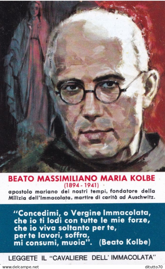 Calendarietto - Beato Massimiliano Maria Kolbe - Centro Nazionale M.i. - Roma - Anno 1974 - Petit Format : 1971-80