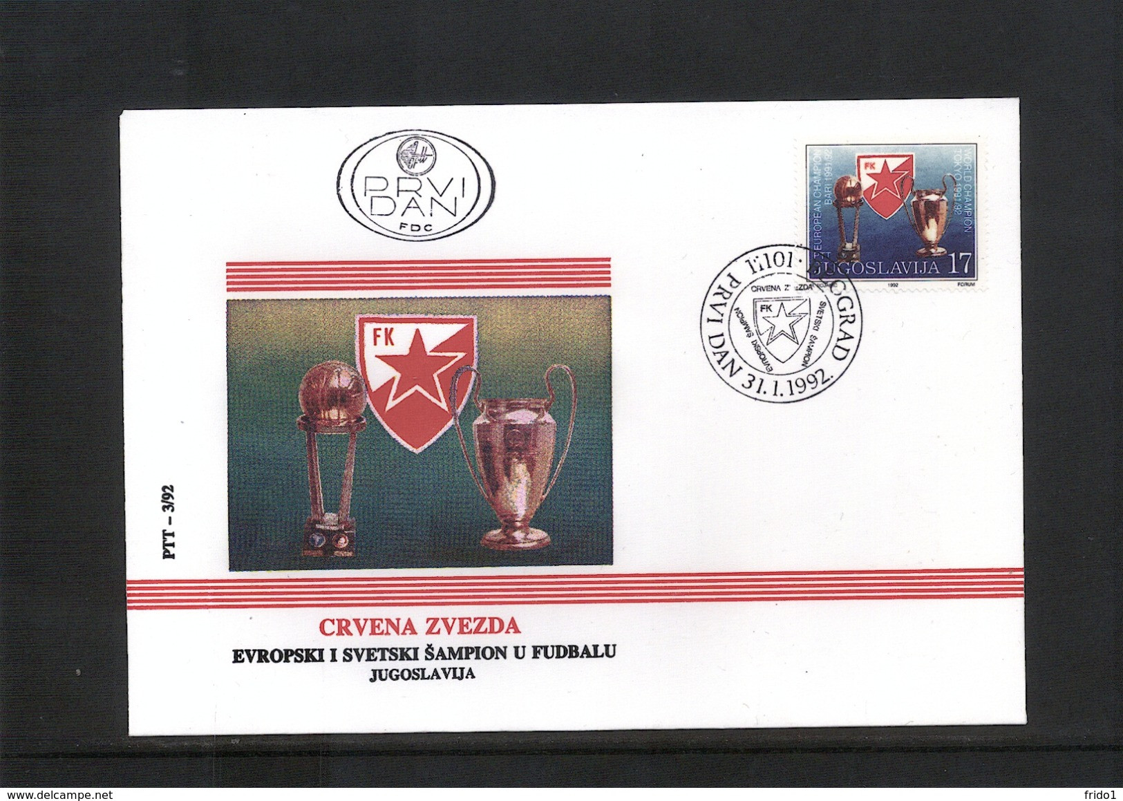 Jugoslawien / Yugoslavia / Yougoslavie 1992 Sport Michel 2522 FDC - Brieven En Documenten