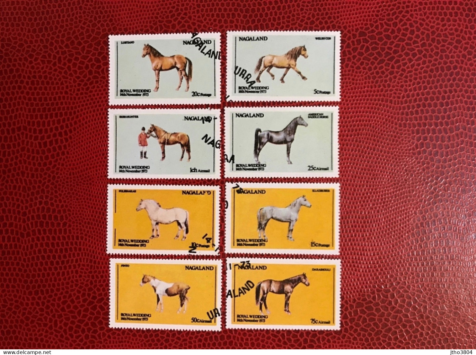 NAGALAND INDE 1973 8v Oblitere Used  Mamíferos Mammals Säugetiere Mammiferi Mammifère INDIA - Chevaux