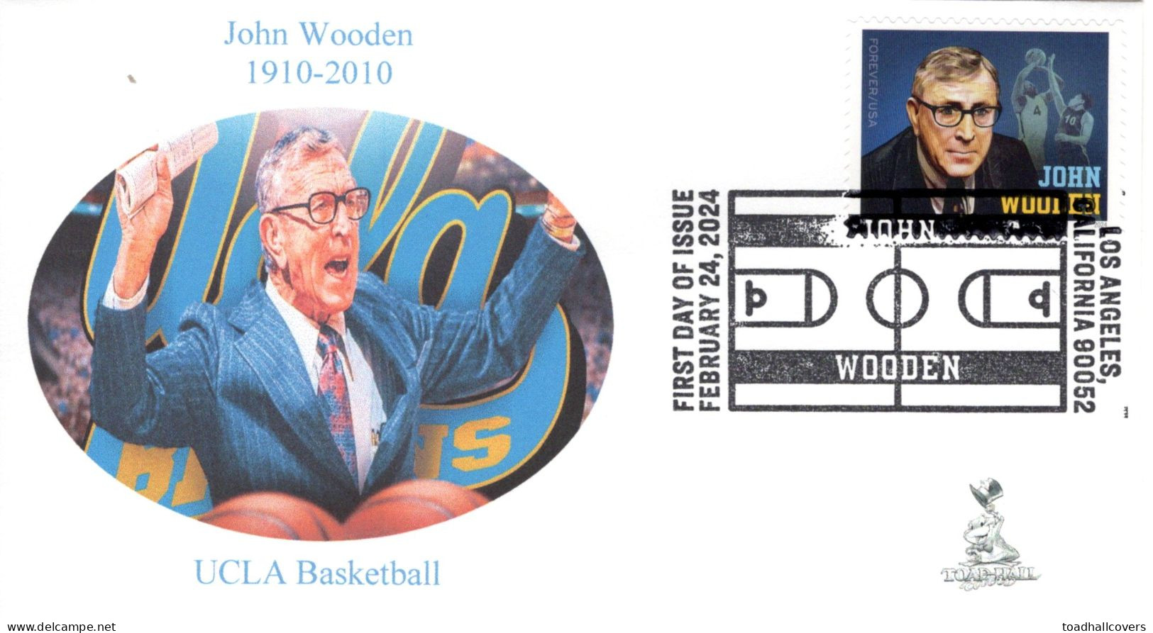 John Wooden First Day Cover, From Toad Hall Covers! - 2011-...