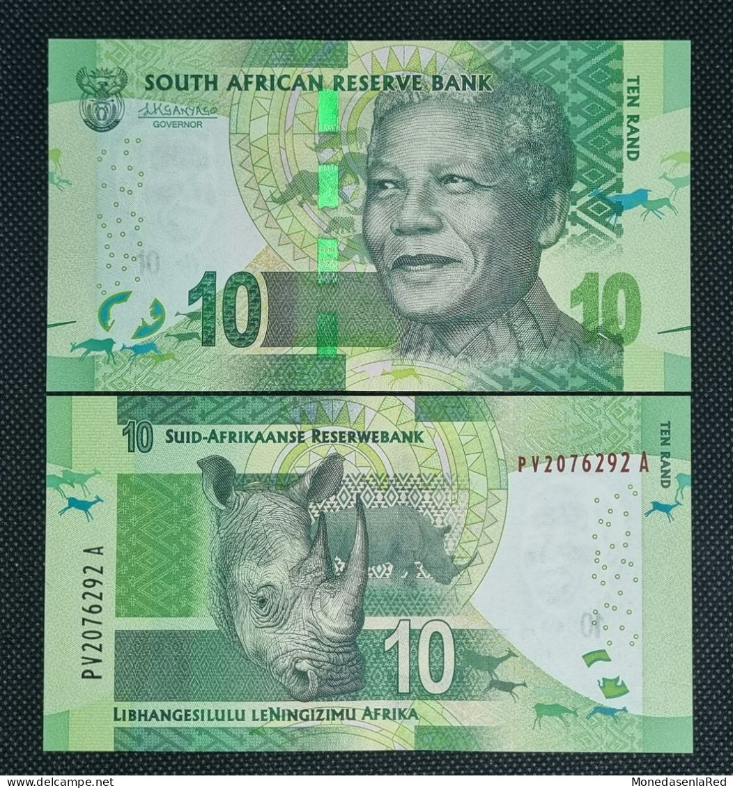 SUDAFRICA 10 RAND PAREJA CORRELATIVA 2015 MANDELA SC/UNC. P-138b - Südafrika