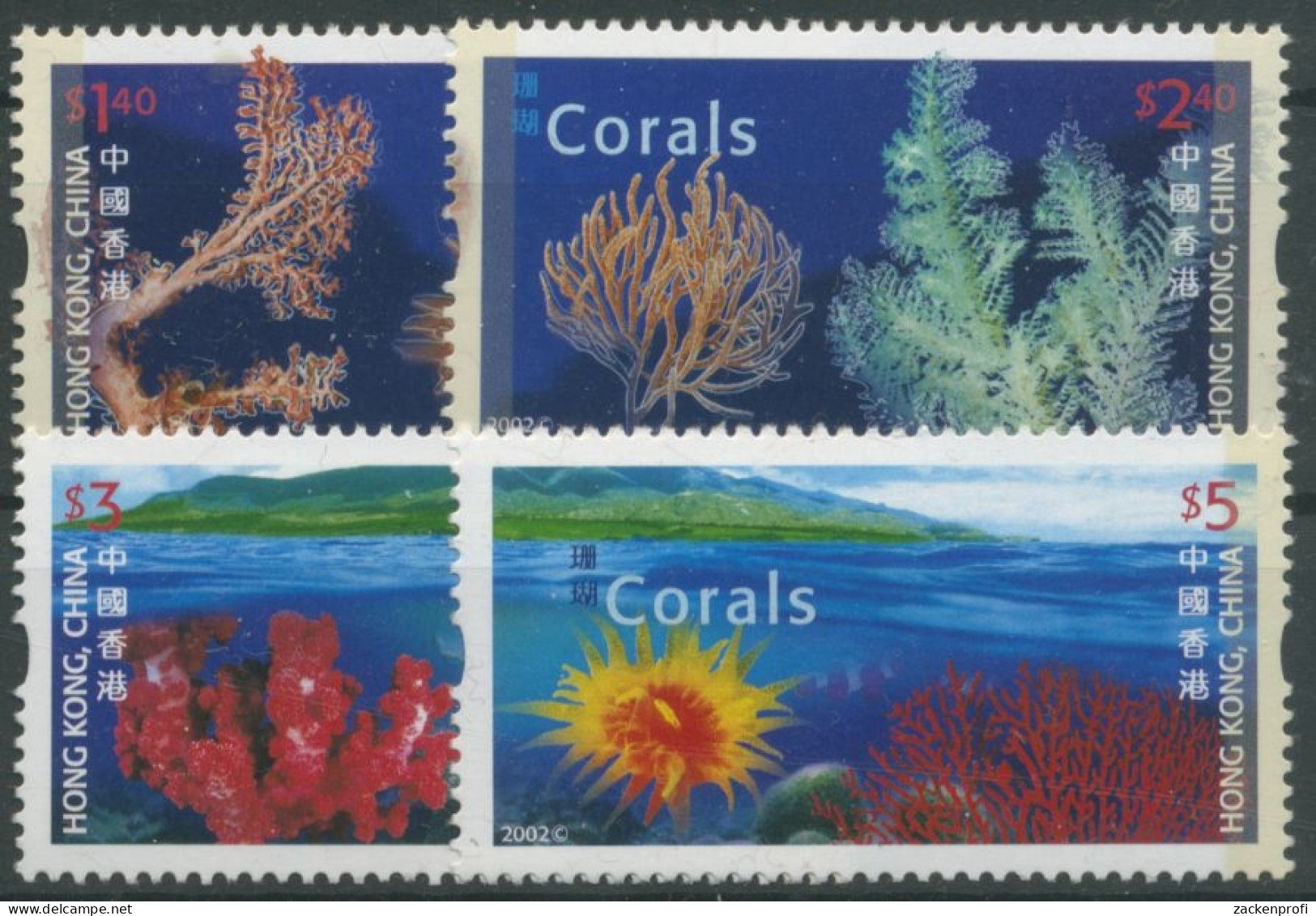 Hongkong 2002 Meerestiere Korallen 1036/39 A Postfrisch - Unused Stamps