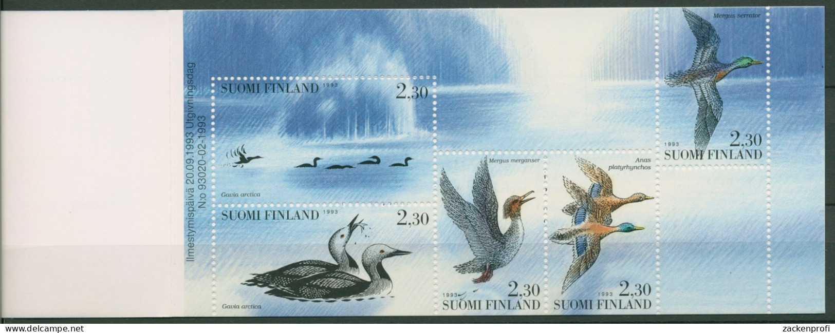 Finnland 1993 Tiere Wasservögel Markenheftchen MH 35 Postfrisch (C92923) - Markenheftchen
