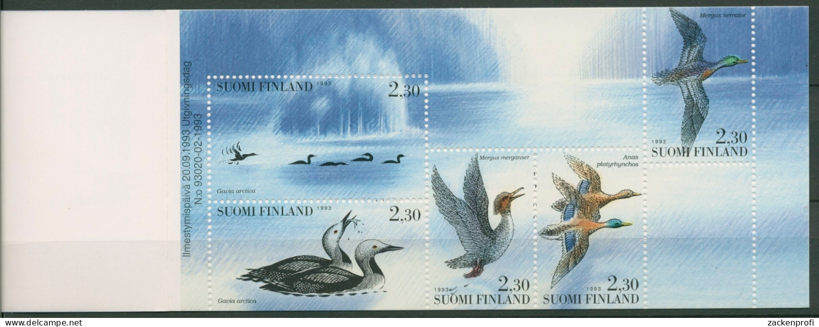 Finnland 1993 Tiere Wasservögel Markenheftchen MH 35 Postfrisch (C92923) - Cuadernillos