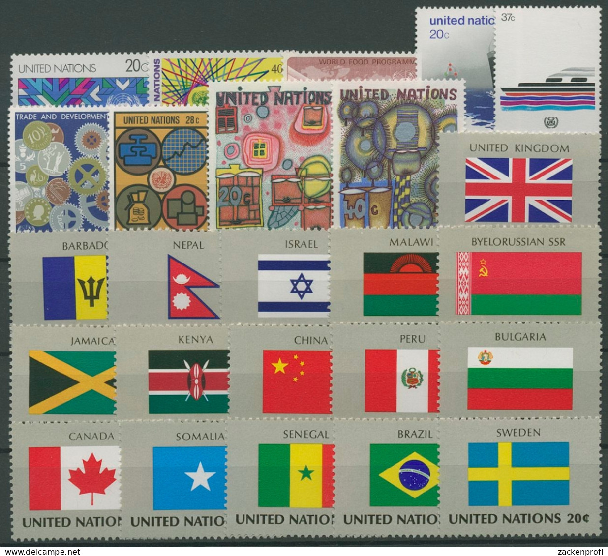 UNO New York Jahrgang 1983 Komplett Postfrisch (G14380) - Unused Stamps