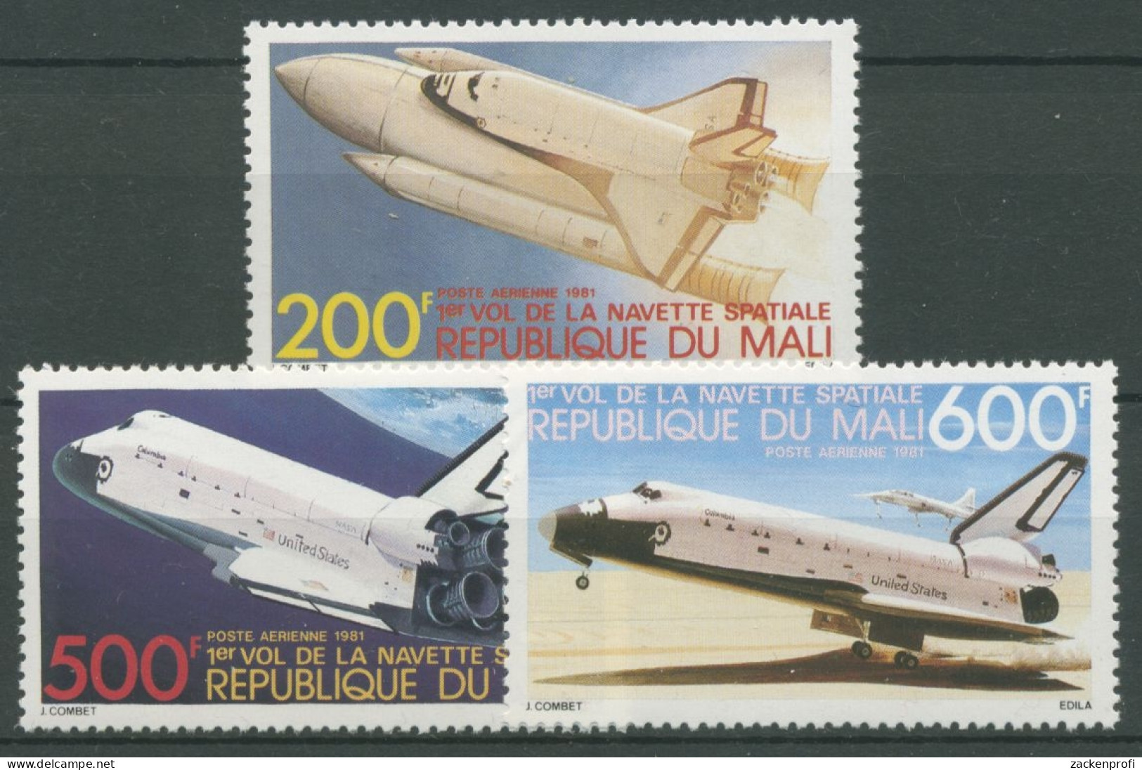 Mali 1981 Raumfähre Columbia 872/74 Postfrisch - Mali (1959-...)