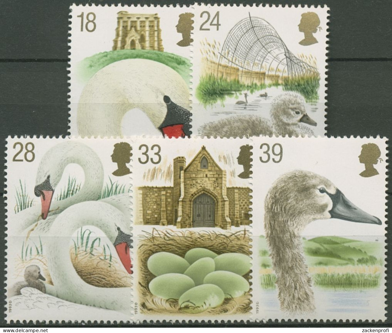 Großbritannien 1993 600 Jahre Schwanenzucht In Abbotsbury 1426/30 Postfrisch - Unused Stamps