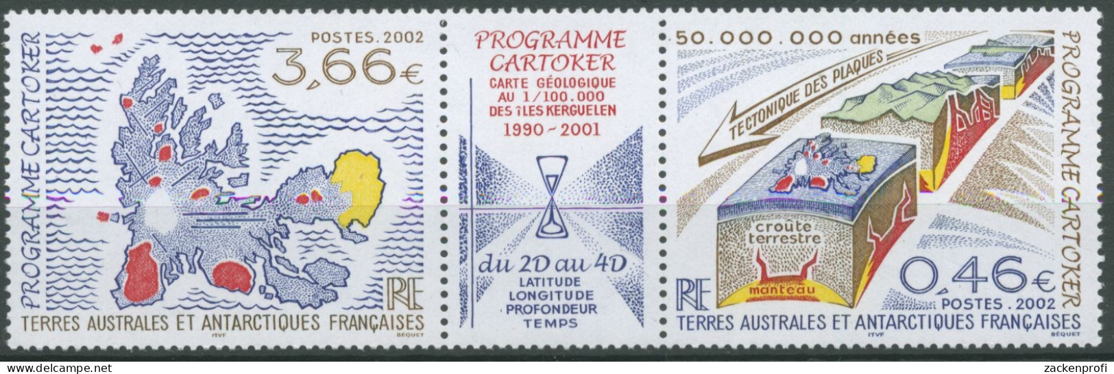 Franz. Antarktis 2002 Geol. Erfassung D. Kerguelen 496/97 ZD Postfrisch (C26311) - Unused Stamps