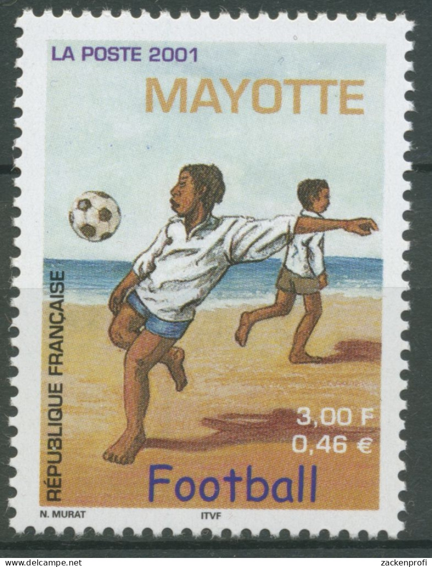 Mayotte 2001 Fußball Am Strand 99 Postfrisch - Unused Stamps