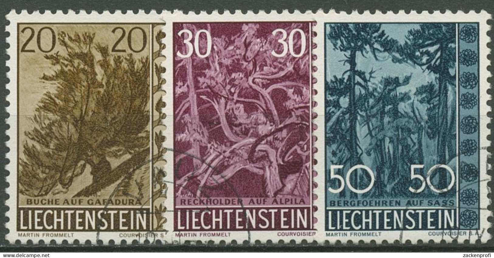 Liechtenstein 1960 Pflanzen Bäume Sträucher 399/01 Gestempelt - Oblitérés