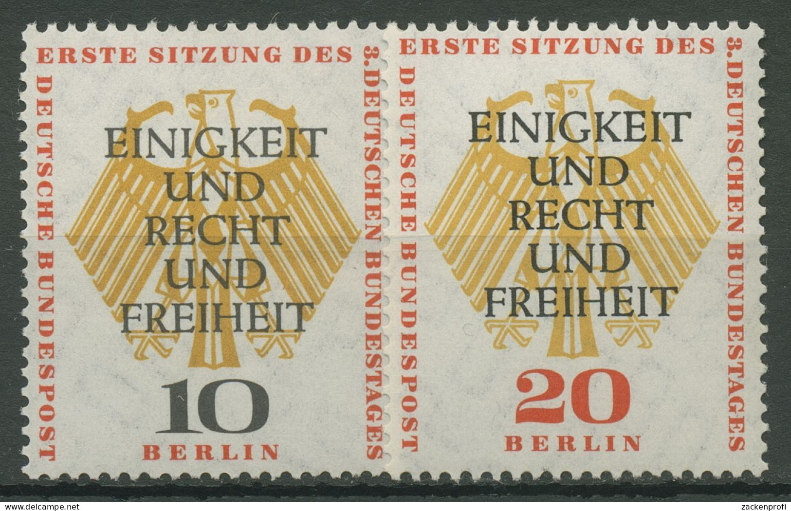 Berlin 1957 1. Konst. Sitzung Des 3. Bundestages 174/75 Postfrisch - Ungebraucht