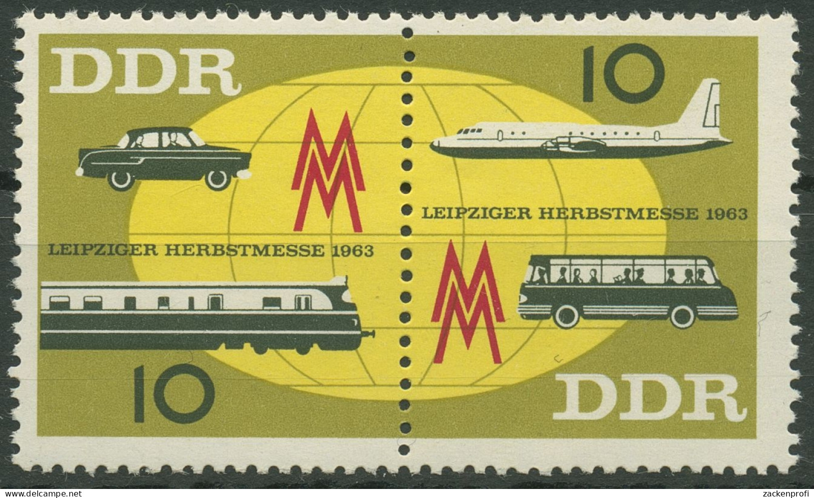 DDR 1963 Leipziger Herbstmesse Verkehr 976/77 ZD Postfrisch - Nuevos