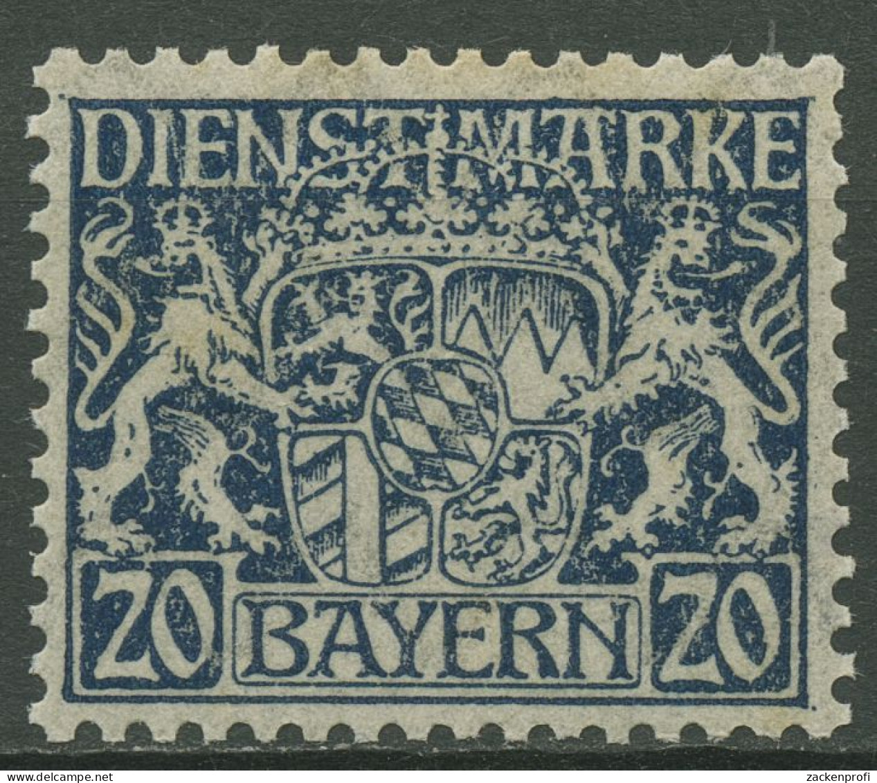Bayern Dienstmarken 1916/20 Staatswappen D 28 X Postfrisch Geprüft, Fleckig - Ungebraucht