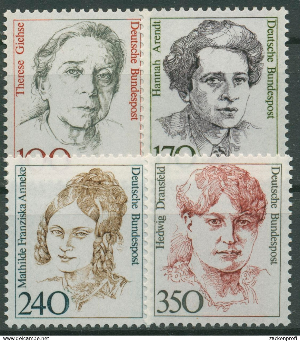 Bund 1988 Berühmte Deutsche Frauen 1390/93 Postfrisch - Neufs