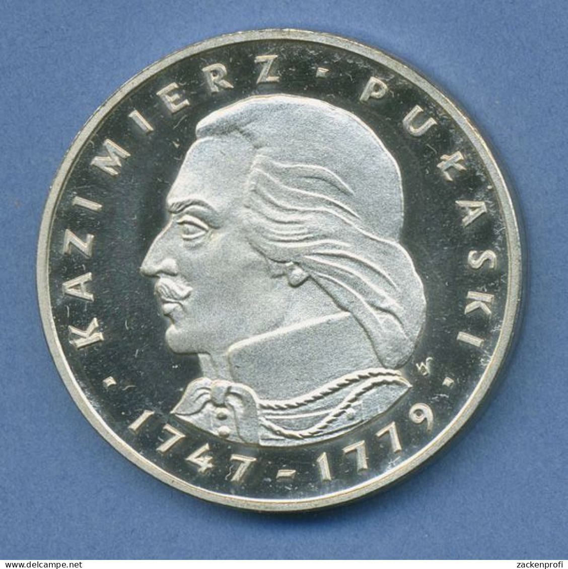 Polen 100 Zlotych 1976, Kasimir Pulaski, Silber, KM Y84 PP (m4243) - Pologne