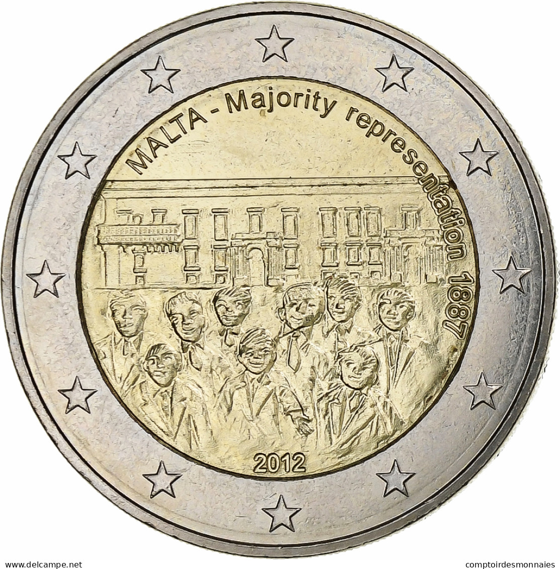 Malte, 2 Euro, Majority Representation, 2012, SUP, Bimétallique, KM:145 - Malte