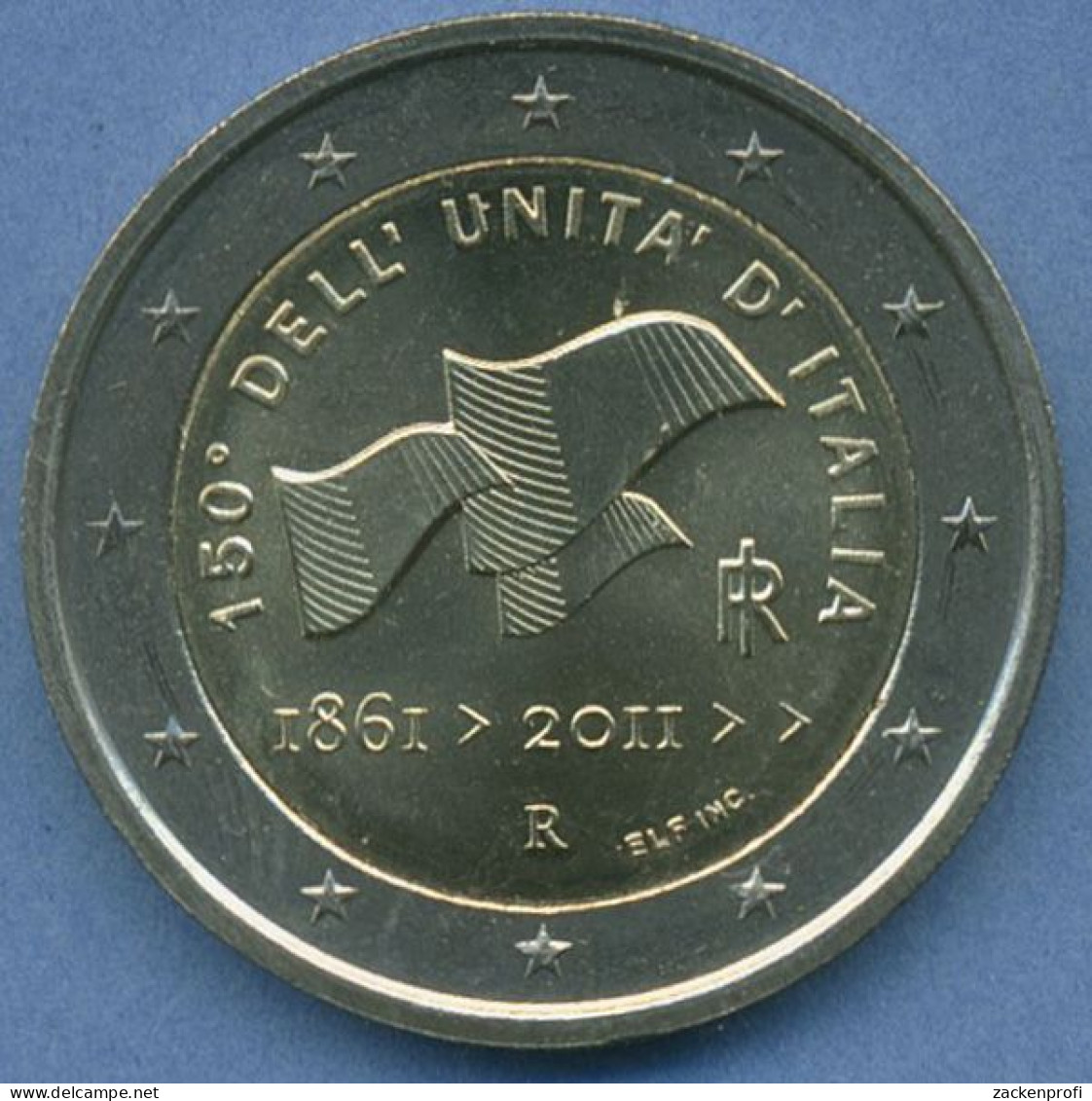 Italien 2 Euro 2011 150 Jahre Vereinigung, Vz/st (m4910) - Italie