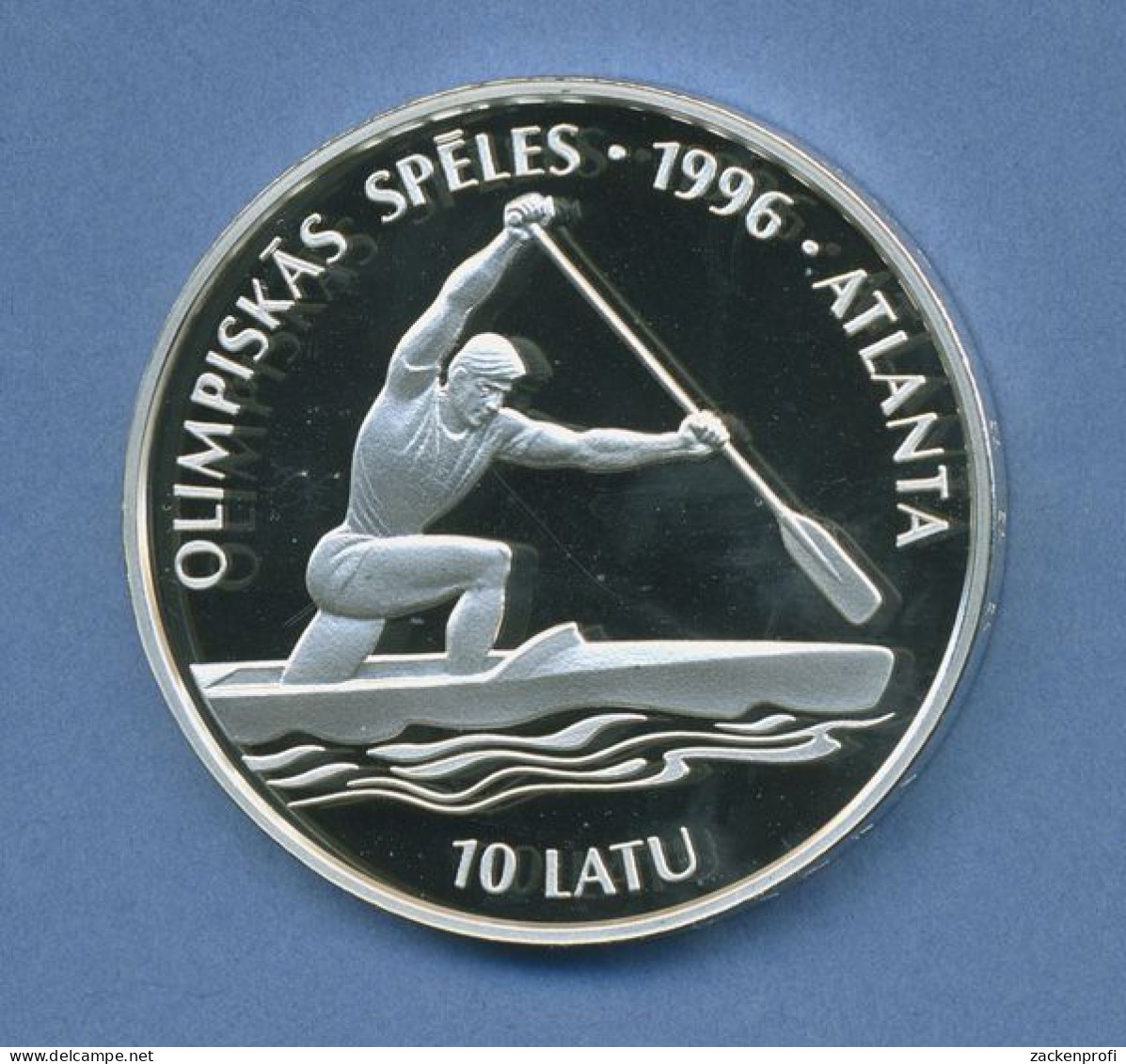 Lettland 10 Latu 1994, Silber, Olympia Sommerspiele'96 Atlanta, KM 24 PP (m4224) - Lettonia