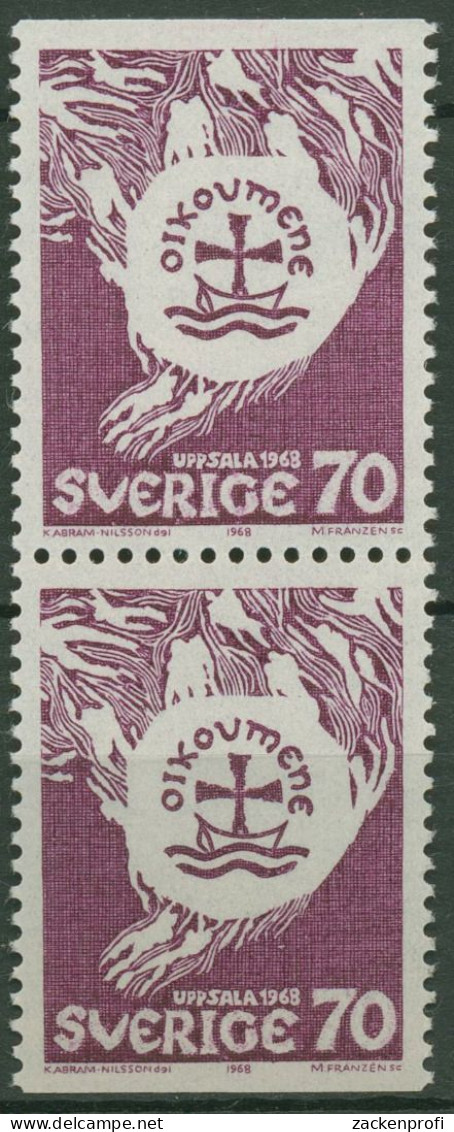 Schweden 1968 Weltkirchenrat Tagung In Uppsala 612 Do/Du Paar Postfrisch - Nuevos