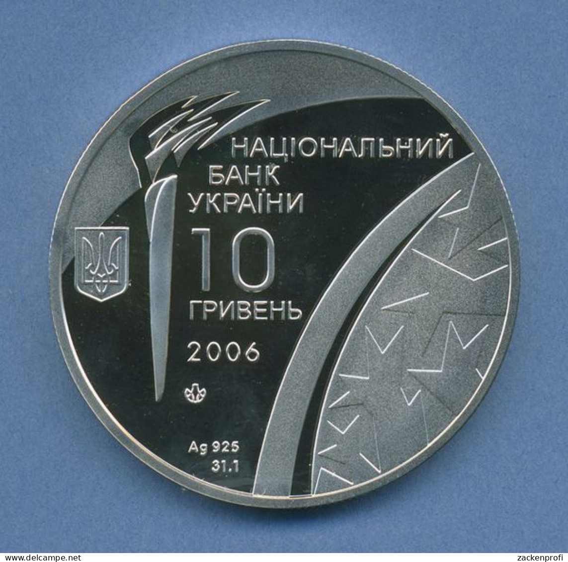 Ukraine 10 Hryven 2006, Silber, Olympische Winterspiele Turin KM 427 PP (m4238) - Oekraïne