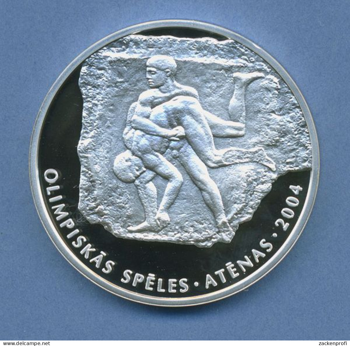 Lettland 1 Lats 2002, Silber, Olympia Sommerspiele'2004 Athen, KM 57 PP (m4228) - Lettland