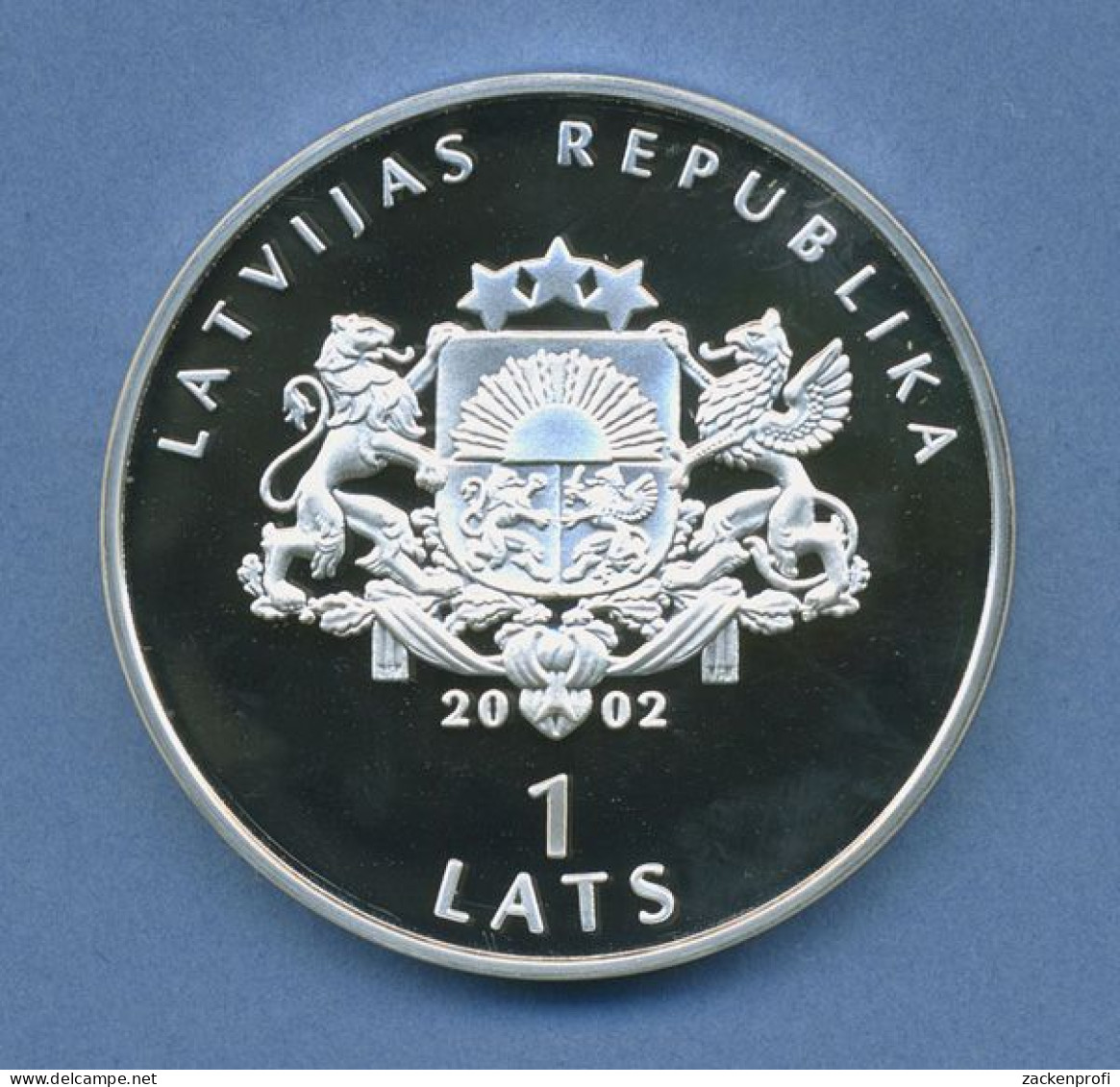 Lettland 1 Lats 2002, Silber, Olympia Sommerspiele'2004 Athen, KM 57 PP (m4228) - Latvia