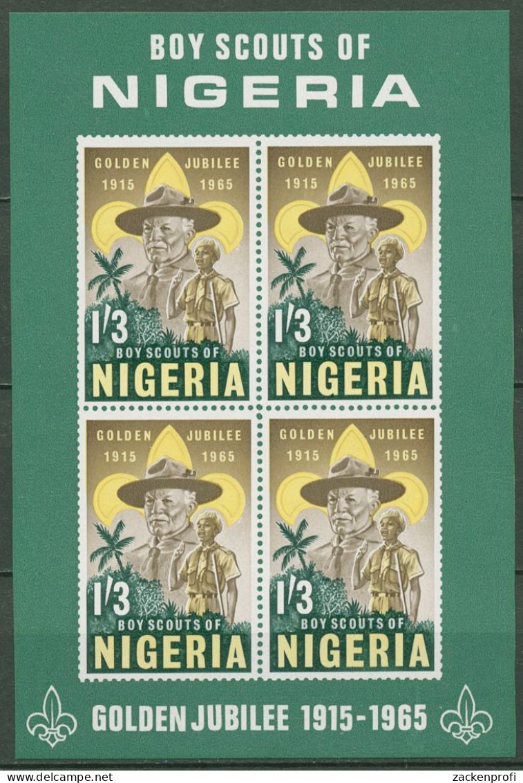 Nigeria 1965 50 Jahre Pfadfinderbewegung Block 5 Postfrisch (C40200) - Nigeria (1961-...)