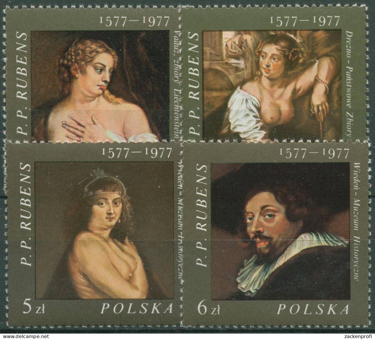 Polen 1977 Kunst Malerei Gemälde Peter Paul Rubens 2497/00 Postfrisch - Ungebraucht