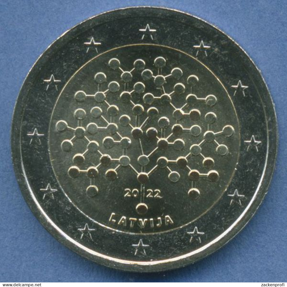 Lettland 2 Euro 2022 100 Jahre Bank Von Lettland, Vz/st (m5600) - Lettland