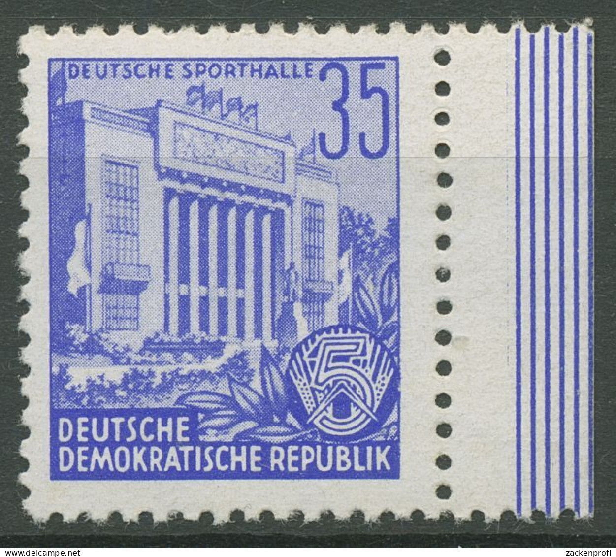 DDR 1953 Fünfjahrplan (I) 374 X II Rand Rechts Postfrisch - Ungebraucht