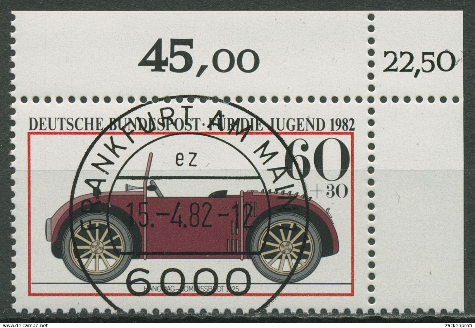 Bund 1982 Jugend: Oldtimer 1125 KBWZ Gestempelt - Usati