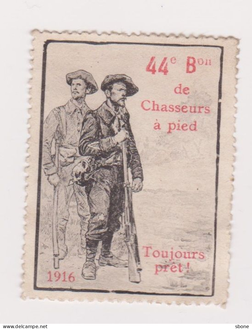 Vignette Militaire Delandre - 44ème Bataillon De Chasseurs à Pied - Vignettes Militaires