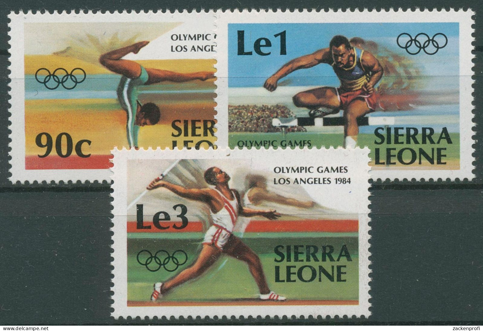 Sierra Leone 1984 Olympische Sommerspiele Los Angeles 741/43 Postfrisch - Sierra Leone (1961-...)