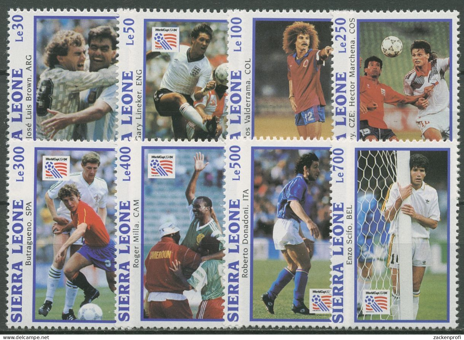 Sierra Leone 1993 Fußball-WM In Den USA 2107/14 Postfrisch - Sierra Leone (1961-...)