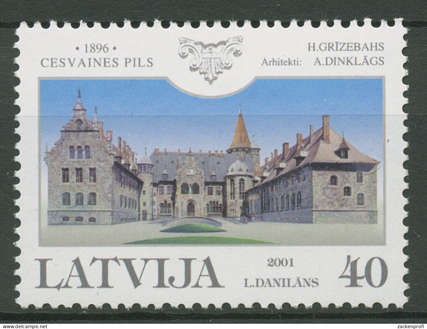 Lettland 2001 Schloss Cesvaine 555 Postfrisch - Letonia