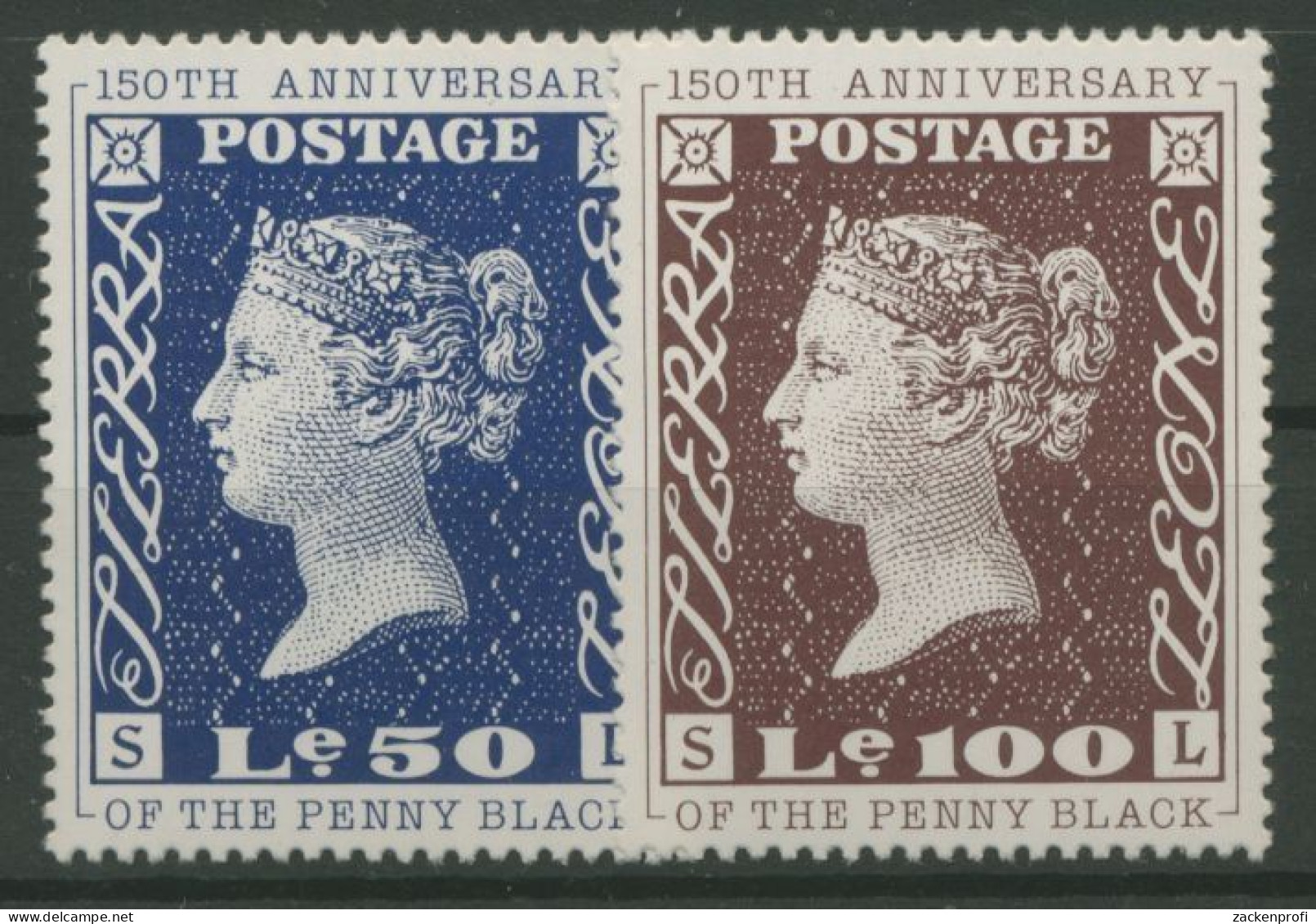 Sierra Leone 1990 150 Jahre Briefmarken Penny Black 1428/29 Postfrisch - Sierra Leona (1961-...)