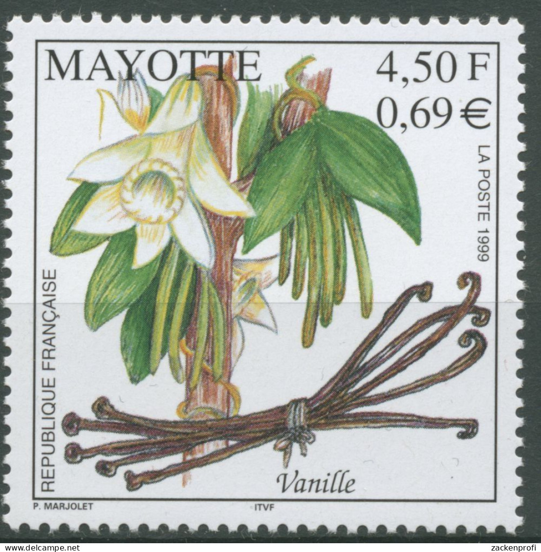 Mayotte 1999 Echte Vanille Blüte Schoten 75 Postfrisch - Nuovi