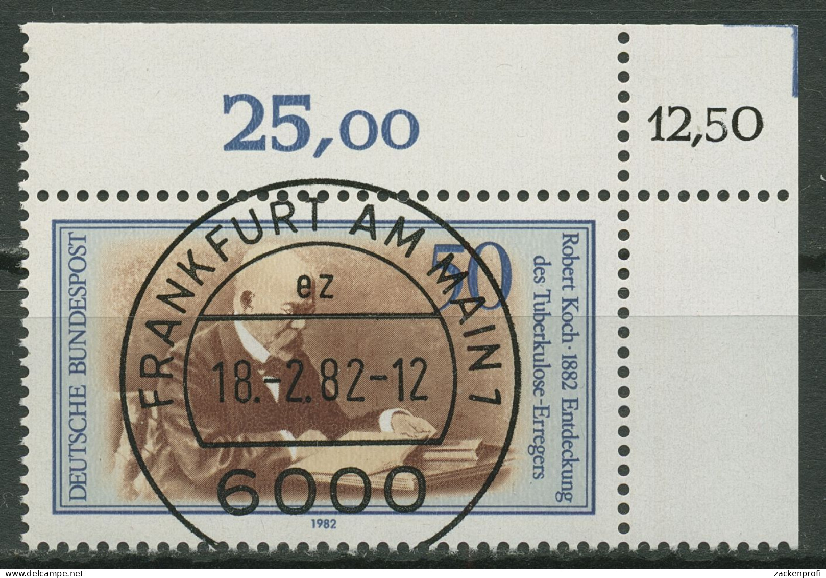 Bund 1982 Robert Koch - Tuberkuloseerreger 1122 KBWZ Gestempelt - Usati