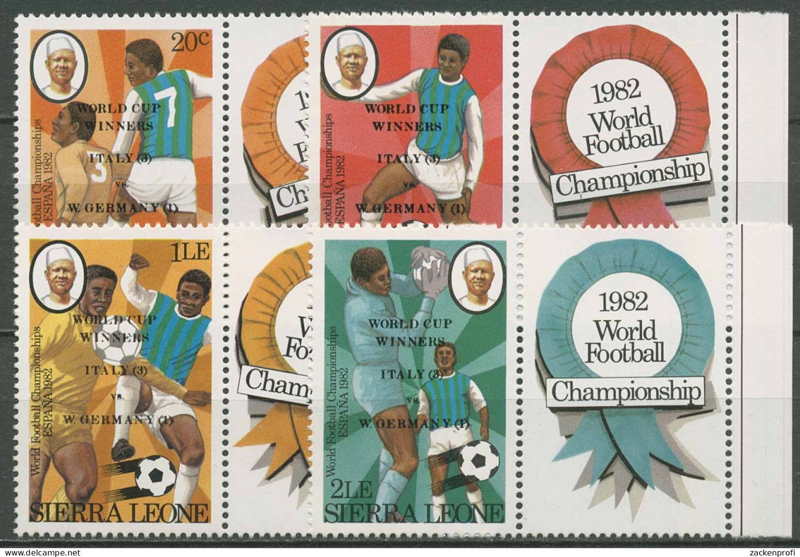 Sierra Leone 1982 Gewinner Der Fußball-WM In Spanien 688/91 ZF Postfrisch - Sierra Leone (1961-...)